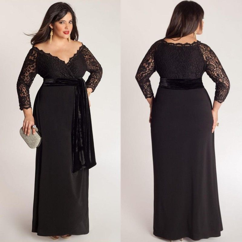 plus size off shoulder formal gown