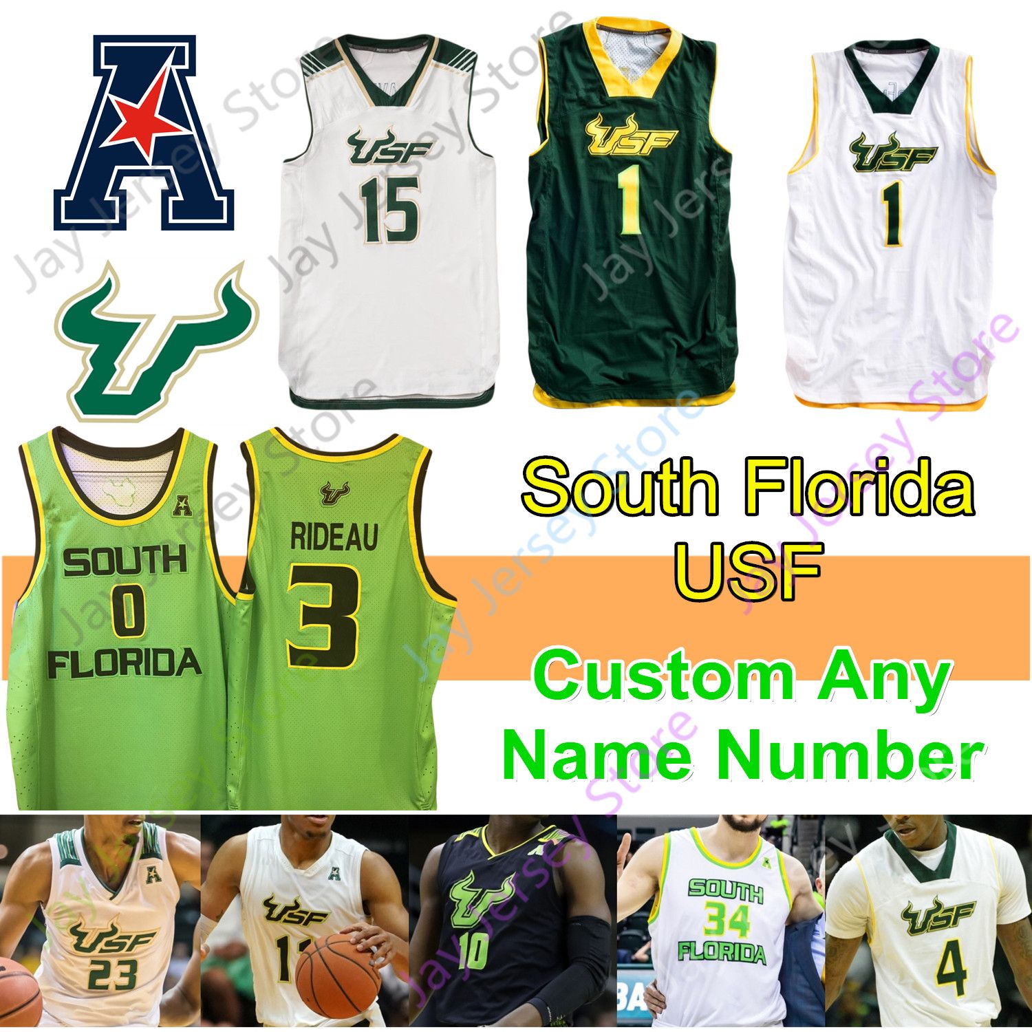 South Florida USF Basketball Jersey 