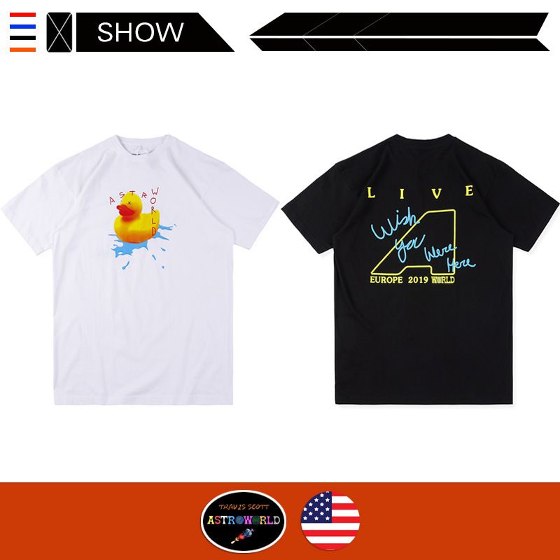Travis Scott Short Sleeve T Shirt Astroworld Europe World Yellow