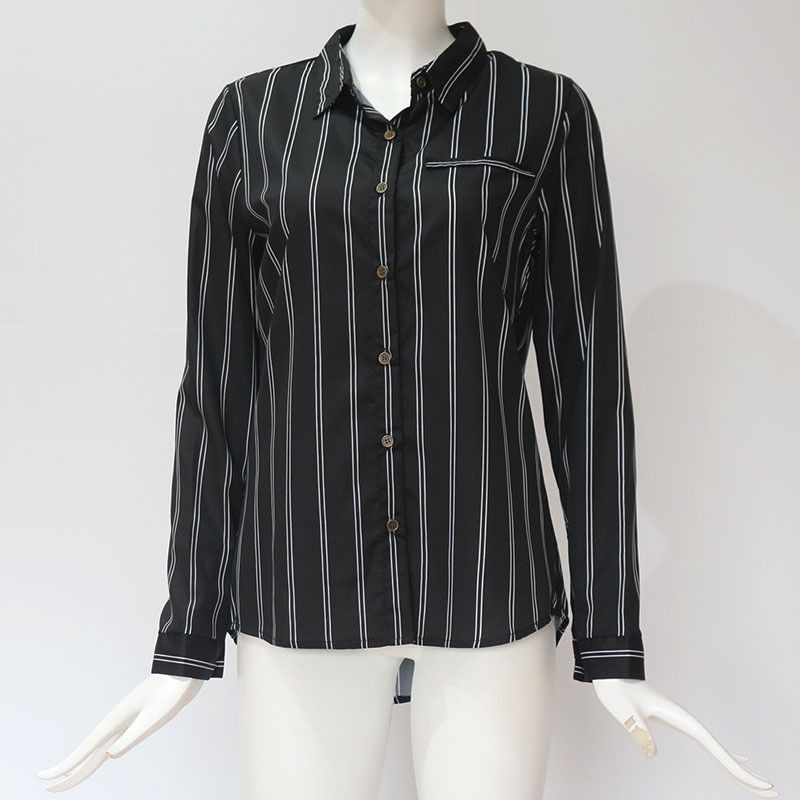 Compre Nueva Llegada De Las Mujeres Blusas Rayadas 2019 Otoño Botón Mujeres Tops Y Blusas De La Camisa Informal De Manga Larga Blusa De Señoras De La Oficina A 11,54 € Del