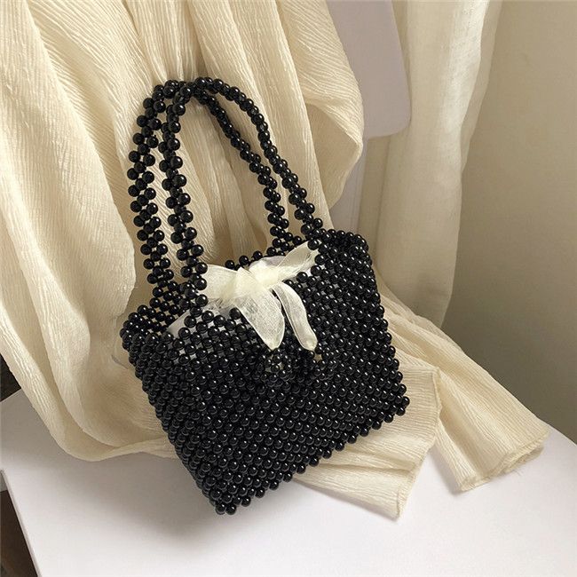 Handmade Pearl Lady Tote Luxury Handbags Small Box Evening Bag Fashion Vint C1X7 