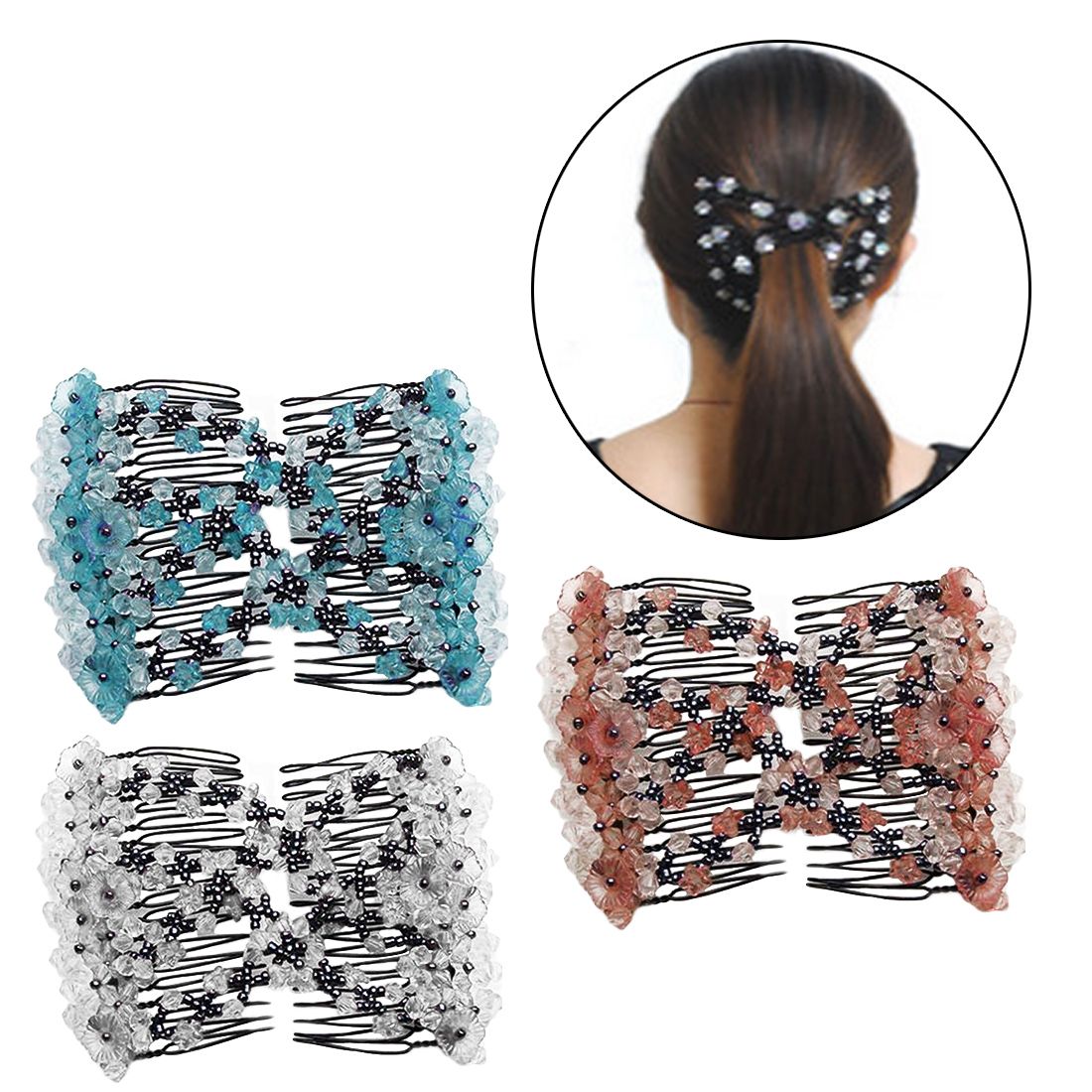 Fashion hair style hairpin DIY retro headband elastic magic hair comb changer hairpin magic comb female Fashion hair style hairpin DIY retro headband elastic magic hair comb changer hairpin magic comb female