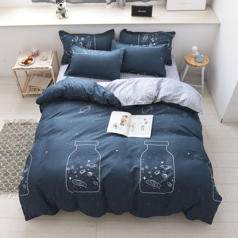 Best Selling Cartoon Print Pattern Fabric Bedding Set Of 3 Quilt