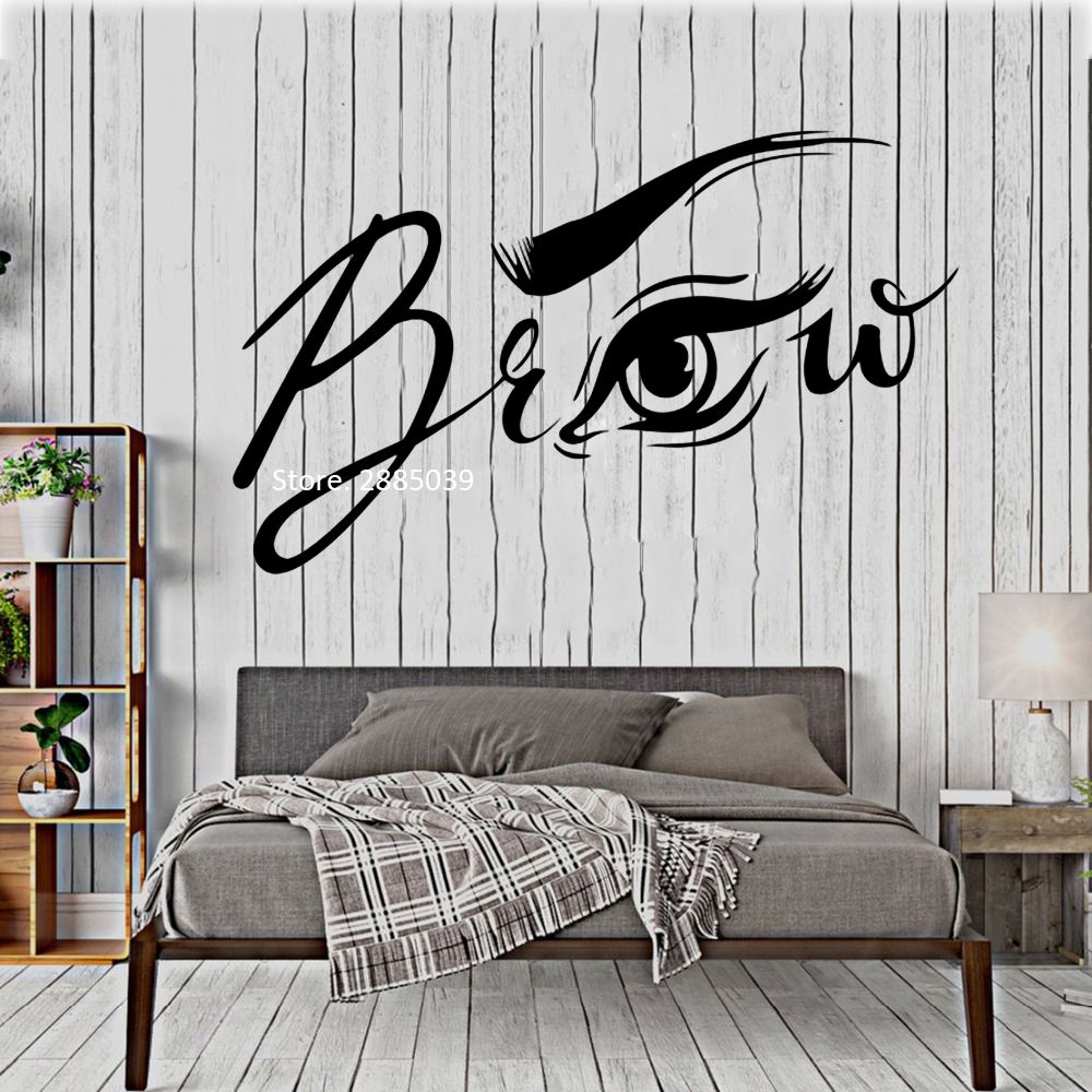 Brows Beauty Salon Sign Wall Decal Shop Window Sticker Art Decor