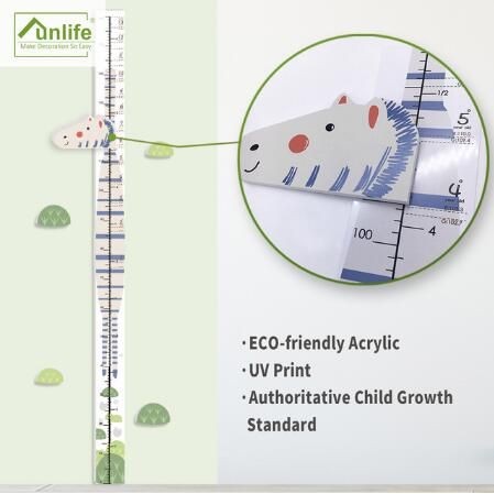Baby Height Growth Chart Ruler for Kids Room Decor,3D Movable Giraffe Height Ruler Nursery Animal Wall Decals