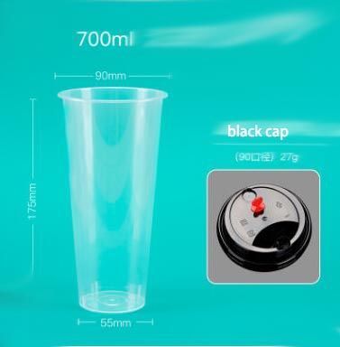 Clear Cup + Black Cap