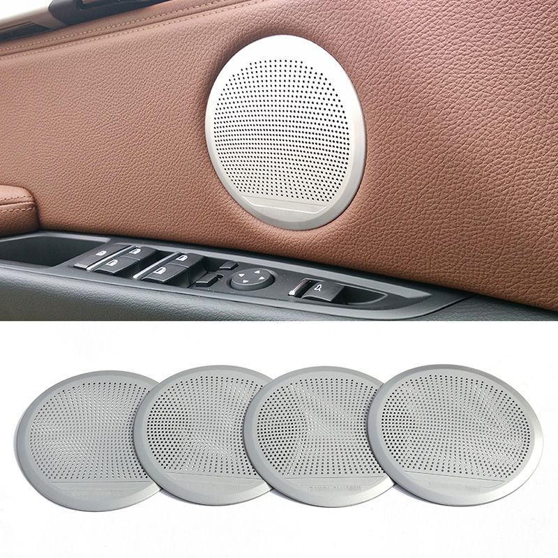 Details about   4x Door Car Speaker Decorative Circle Trim Cover Fit For BMW X5 X6 F15 F16 14-16
