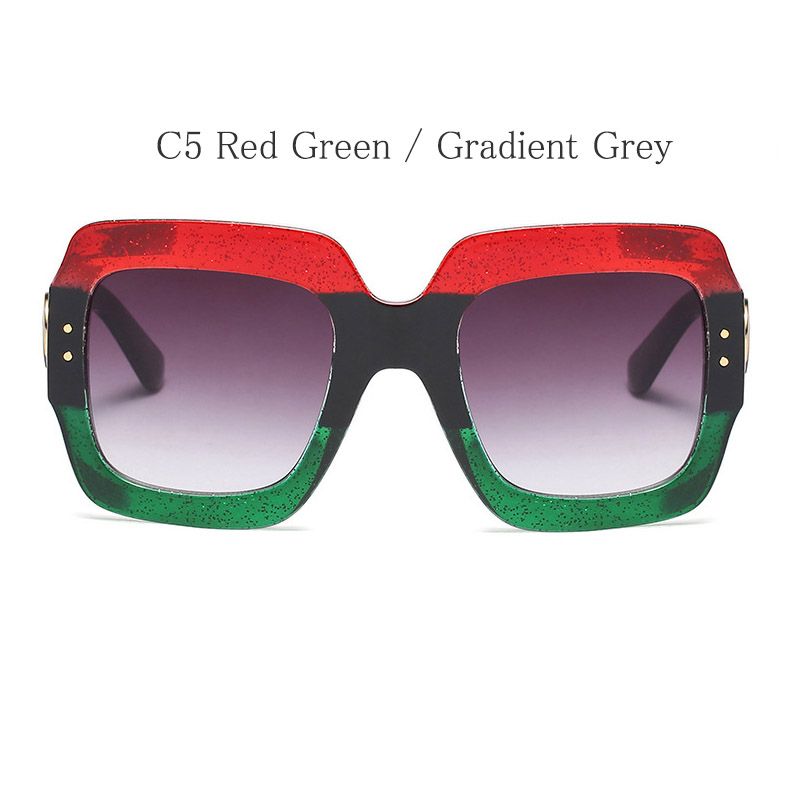 C5 rot grüner Rahmen Gradientengrau