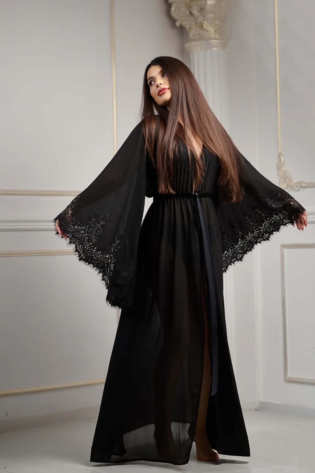 2020 Chiffon Long Bathrobes For Women 