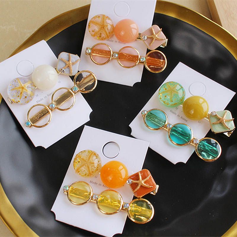 Fashion Diamond Girls Hair Clips Pearl Designer Hair Clips Women