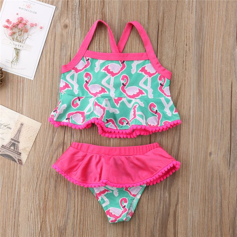 Summer Baby Girl Bikini Suit Swimwear Swimsuit Tassel Bathing Beachwear Swimming