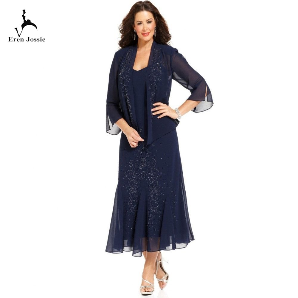 navy blue chiffon dress with sleeves