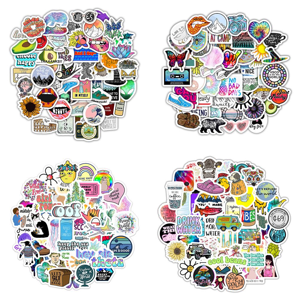 Compre 300 Styels Vsco La Nina Fresca Etiqueta 4 6 Cm Tire Copa Termo Monopatin De Rod Caja Movil Del Altavoz De La Computadora Del Telefono Pequena Etiqueta Engomada L640 Regalo A