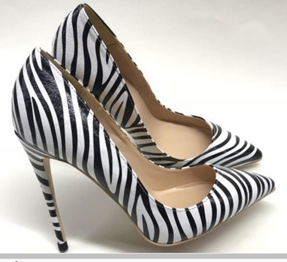 zebra heels with red bottoms