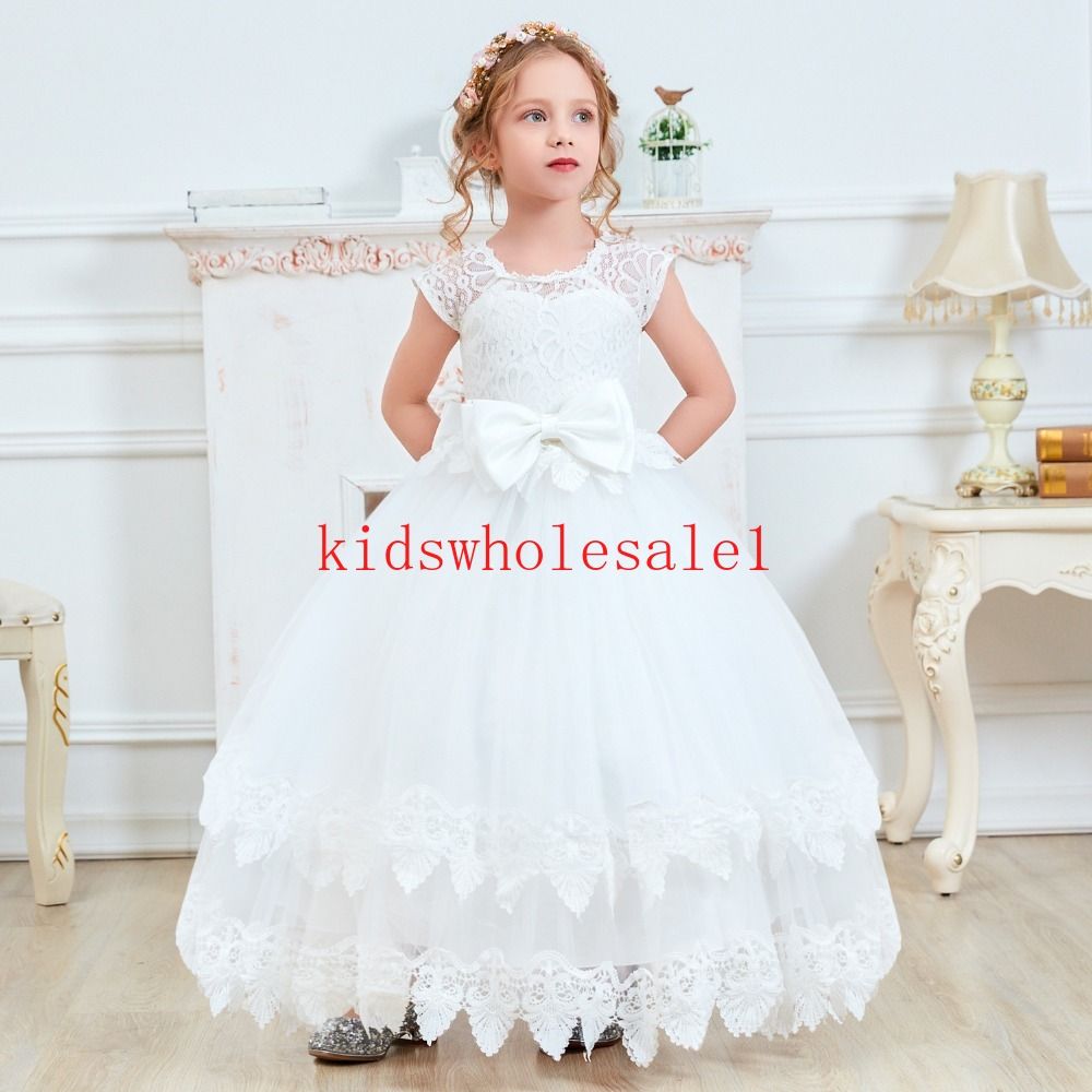 white bridesmaid dresses child
