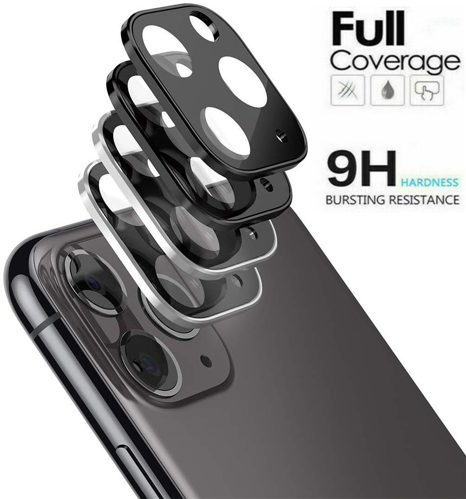 For IPhone 11 Pro Max Full Cover 20D Metal Tempered Glass Camera Lens