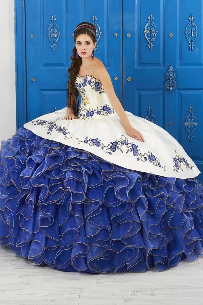 Compra Vestidos De Quinceañera Charro Con Volantes Florales 2020 Falda Sin  Tirantes Sin Tirantes Bordado De Encaje Princesa Sweety 16 Niñas Masquerade  Vestido De Fiesta Cuentas Barato | Entrega Rápida Y Calidad | Es.Dhgate