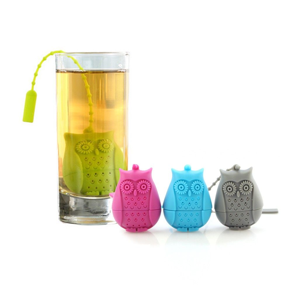 Tea Strainer Silicone Filter Coffee Tea Infuser Useful Owl Loose Tea Diffuser
