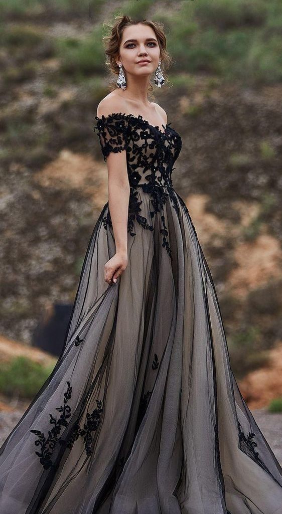 cheap plus size black wedding dresses