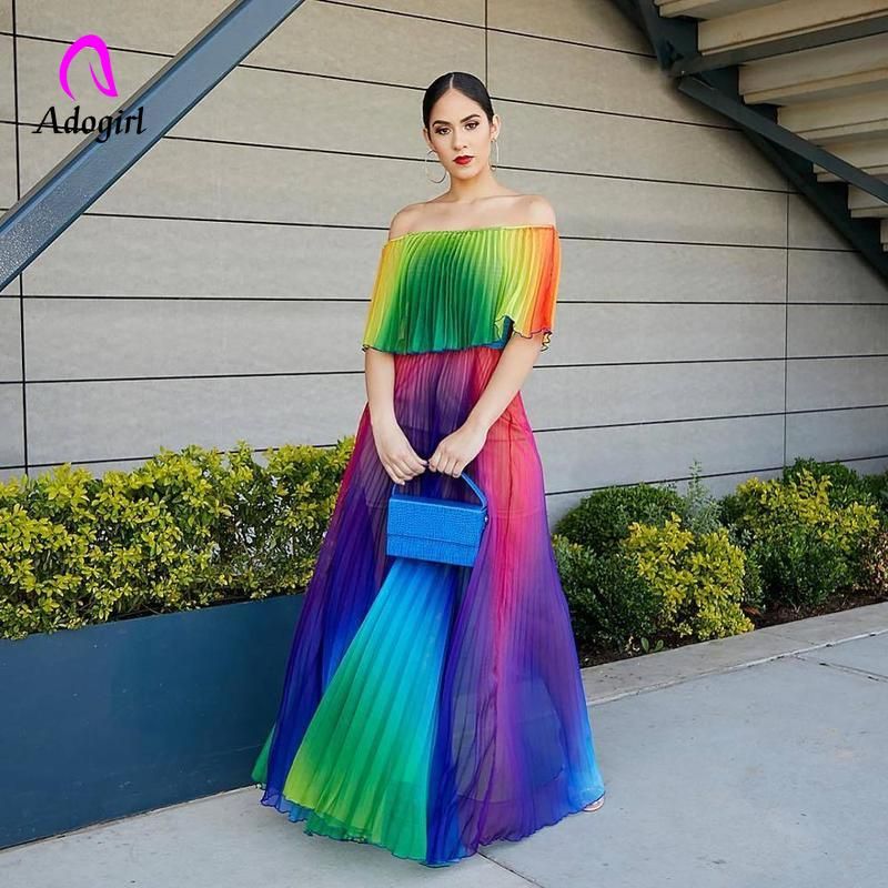 rainbow colored dresses