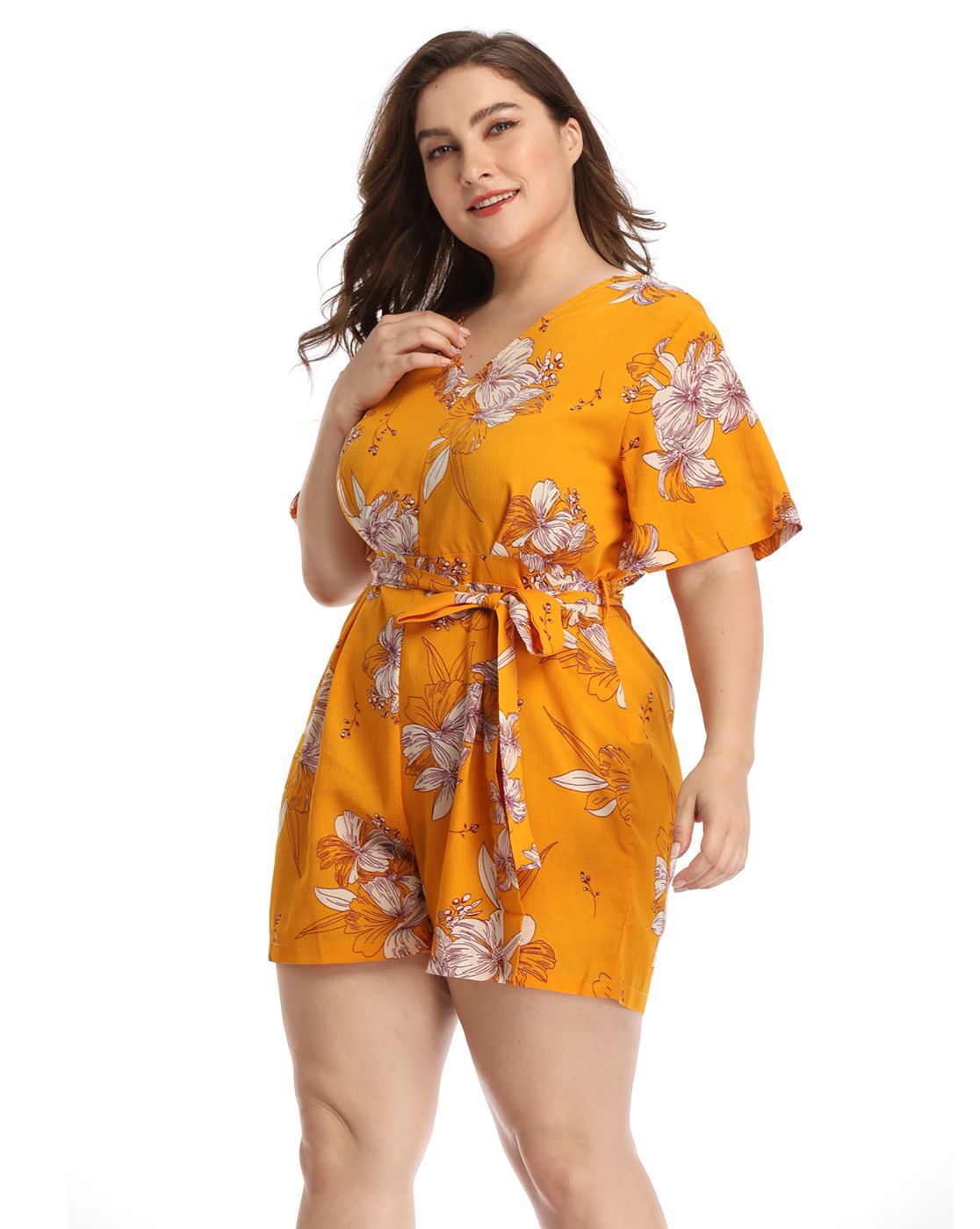 Ropa de verano para talla 3XL para mujeres gordas pantalones cortos monos de