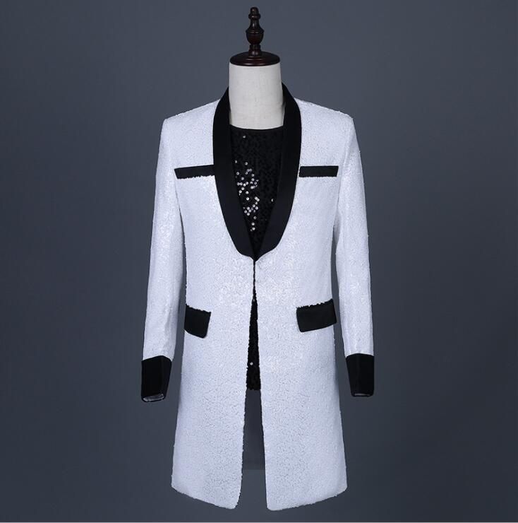 white sequin jacket mens