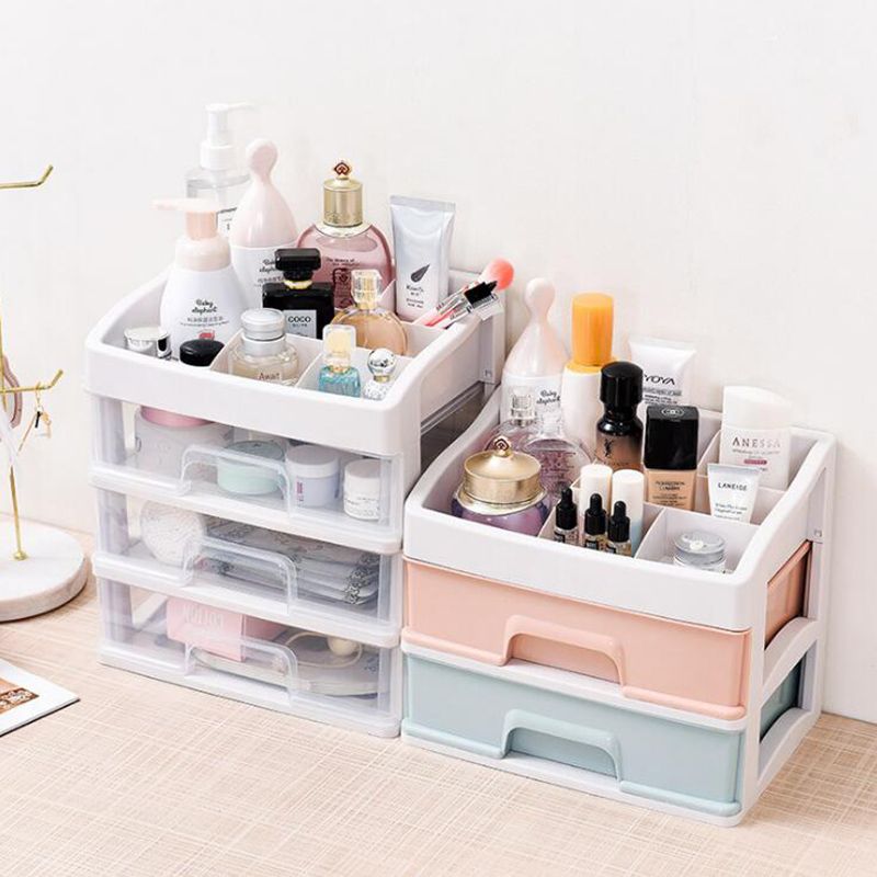 2019 Plastic Makeup Storage Organizer Cosmetic Drawer Box Jewelry