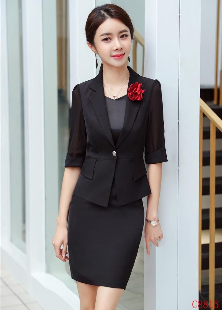 ladies black business suits