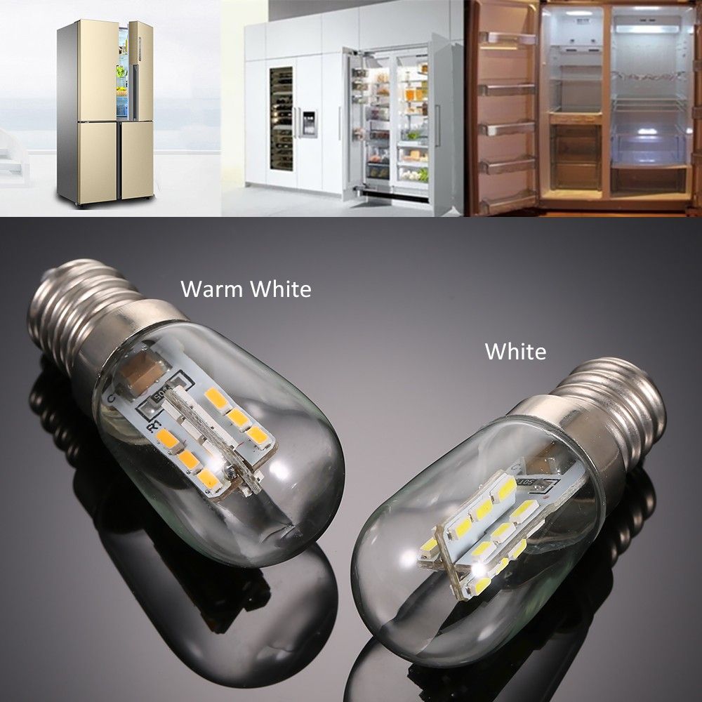 Mini Refrigerator LED Light Bulb Freezer Fridge Lamp Glass Lamp E12