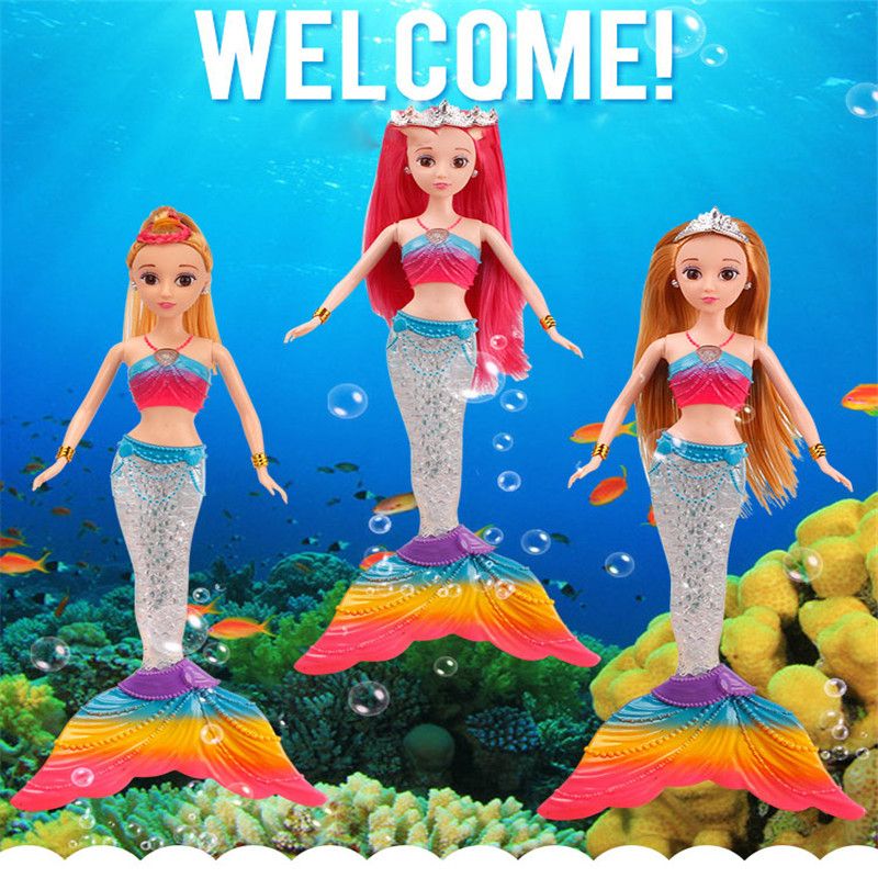 Compre Sueño Nušić Luz Princesa Sirena Muñeca Bebé De Juguete LED De 36cm De Canto De La Sirena Muñecas Muñeca De Juguete Para Niñas De Cumpleaños Del Regalo De La Sirena A
