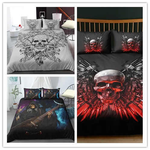 Skull Bedding Set Twin Full Queen Size 3d Printed Fashion Double
