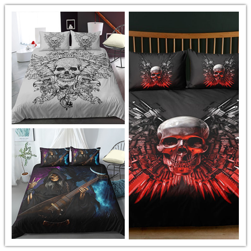 Skull Bedding Set Twin Full Queen Size 3d Printed Fashion Double