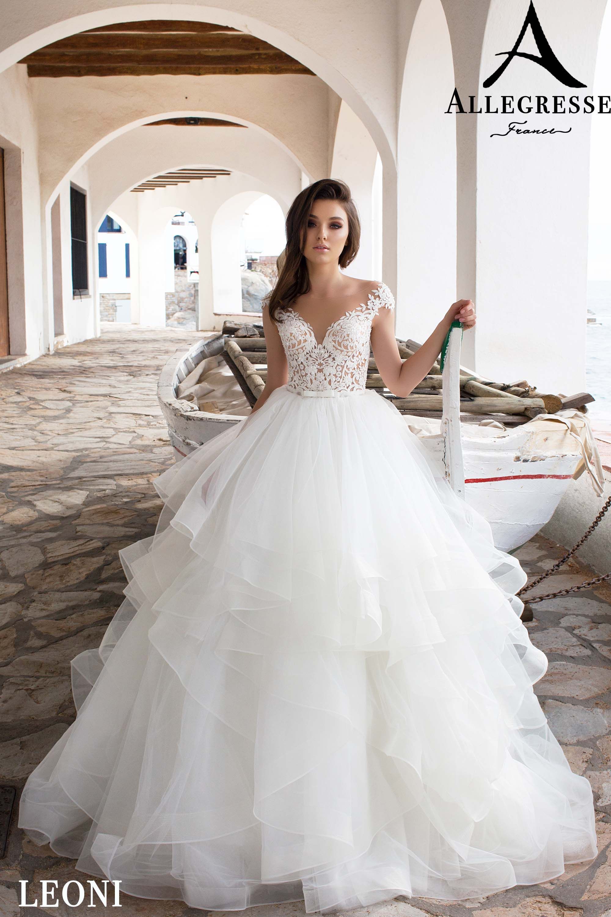 halter beaded wedding dress