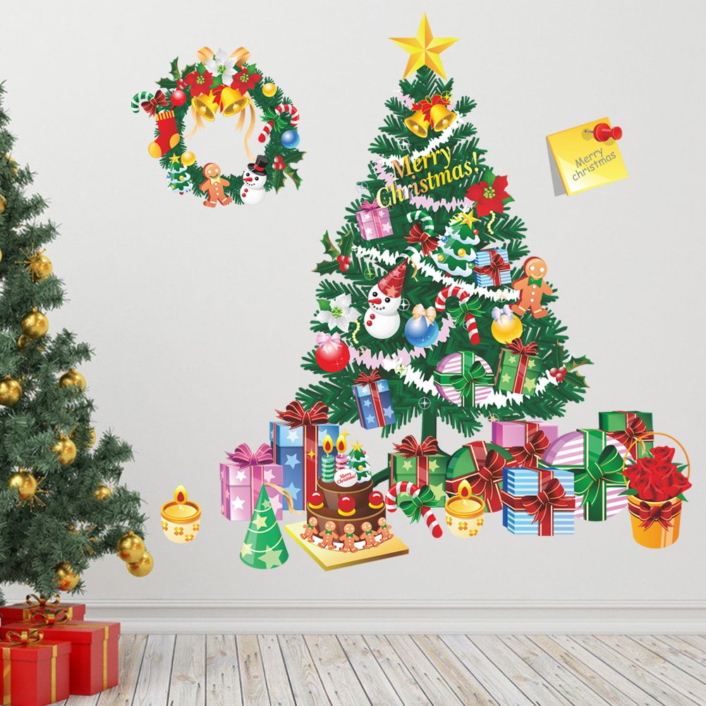 Christmas Wall Stickers Home Wall Decor Show Window Kids Room