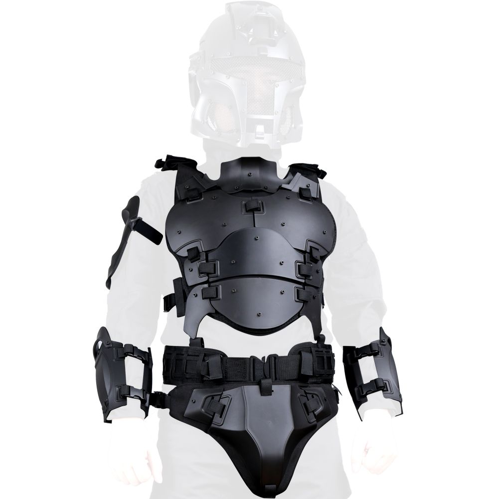 NC Tactical Airsoft Armor Set, Military Tactical Vest Adjustable Tactical Molle Chest Protector