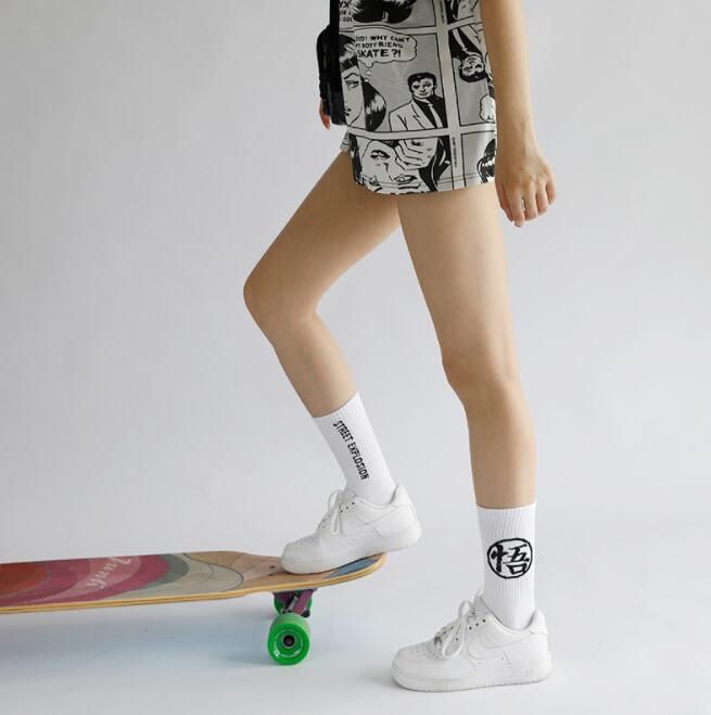 Calcetines De Skate Con Estampado De Goku De Moda De Moda Hombre Para Mujer De Moda Sobre Amante De Tobillo Calcetines De Dibujos Animados Medias De Mezcla Cutton De