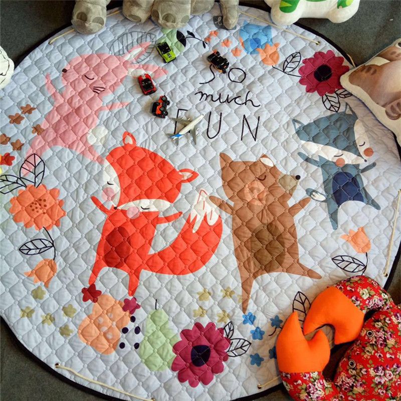 Home Decor Kids Room Carpet Round 150 150cm Fox Baby Play Mat Patchwork Picnic Blanket Anitslip Tapetes Para Casa Sala Kid Tapis D From Mingjing01 23 87 Dhgate Com