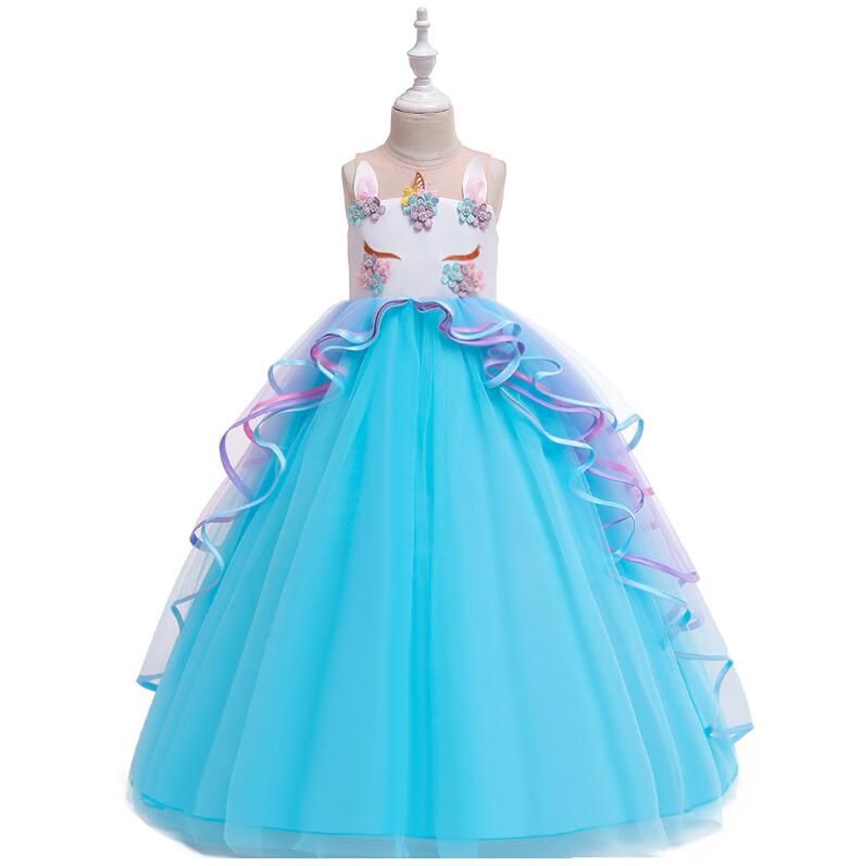 Compra Vestidos De Fiesta Para Adolescentes Flores Con Cuentas Hinchadas  Vestido Largo De Noche Para Niña Traje De Niña Apto Para 5 16 Años Barato |  Entrega Rápida Y Calidad | Es.Dhgate