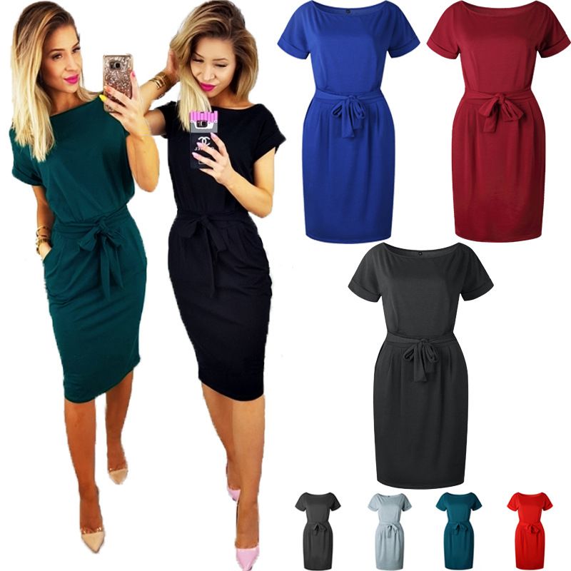 white tie waist bandage dress