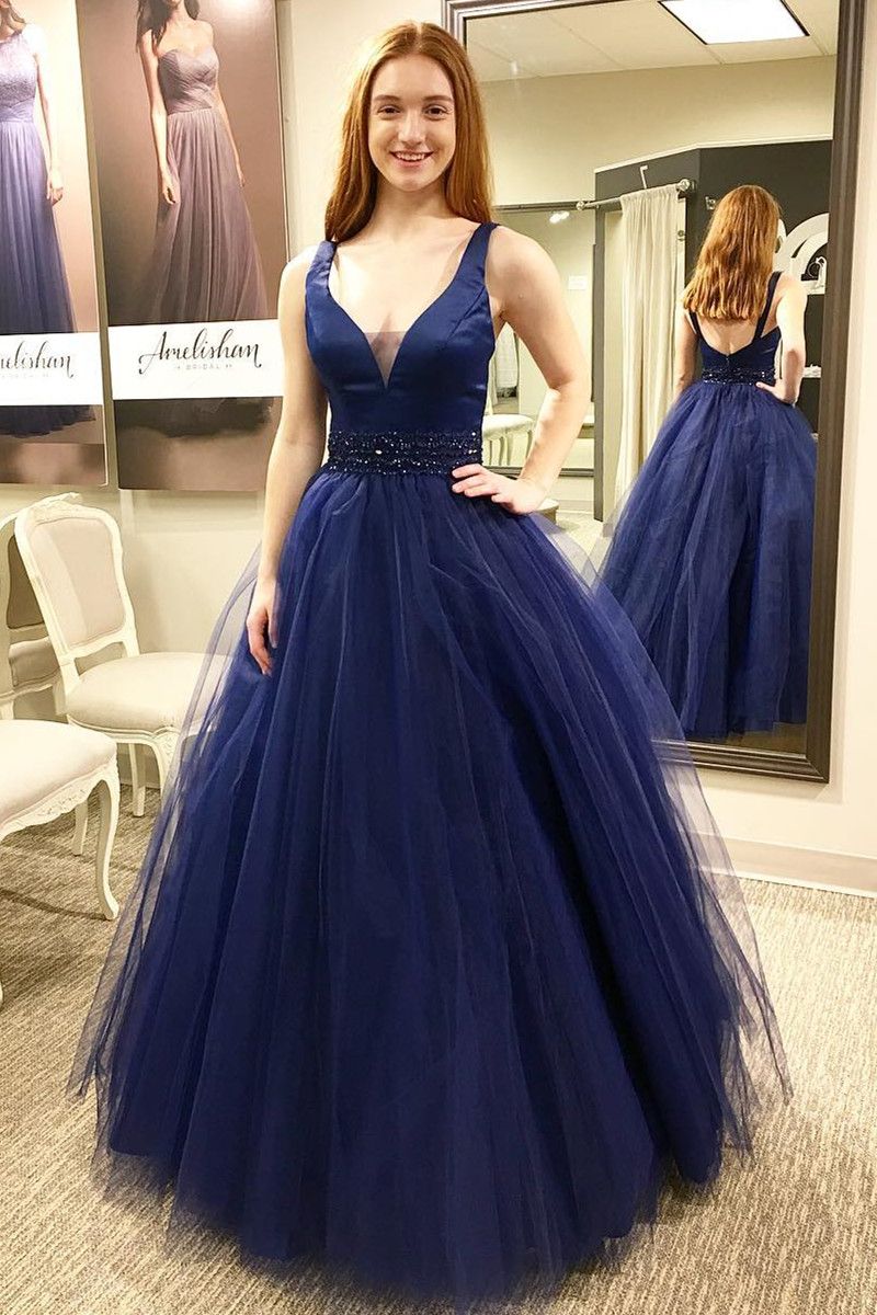 navy ball dresses