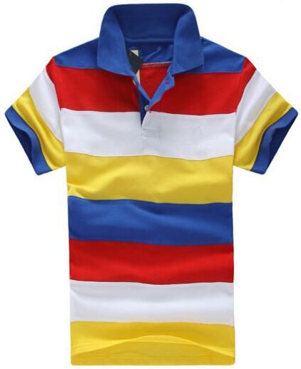 blue polo shirt with yellow horse