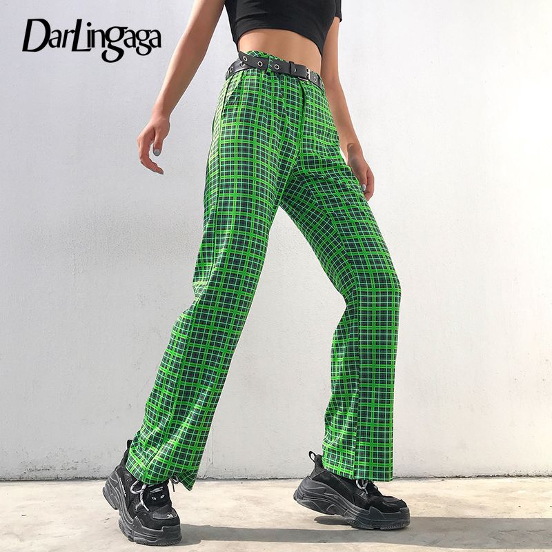 checkered green pants