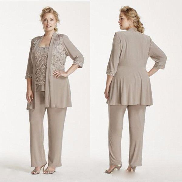 mother of the groom plus size pant suits for wedding