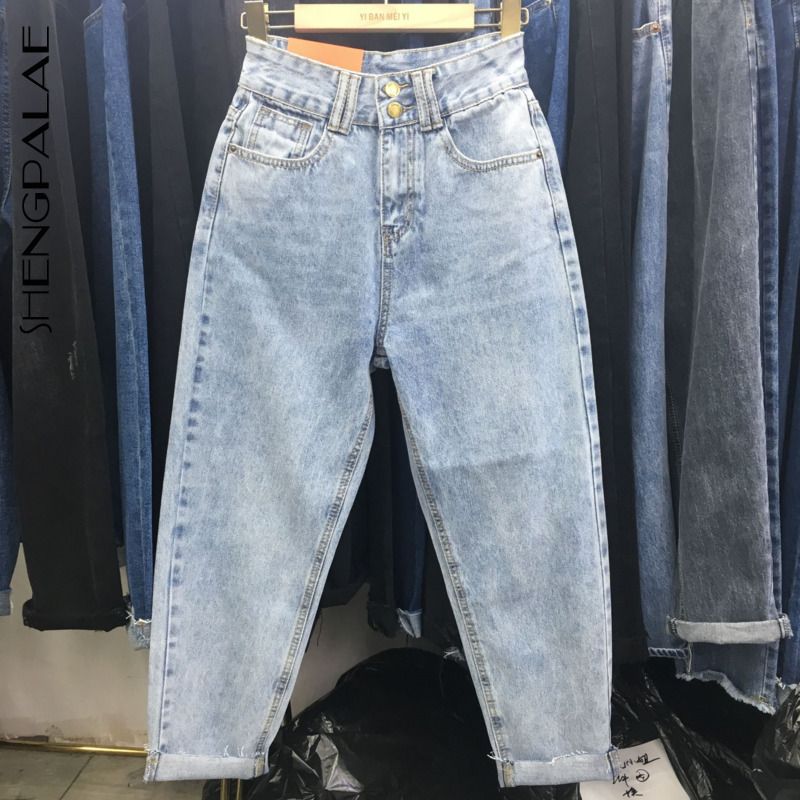 Compra SHENGPALAE 2020 Nueva Manera Ocasional Primavera Mom Jeans Mujer  Pantalones Largos Del Vaquero Mujer De Gran Altura Flojo Ligero Color Denim  2641 Barato | Entrega Rápida Y Calidad | Es.Dhgate
