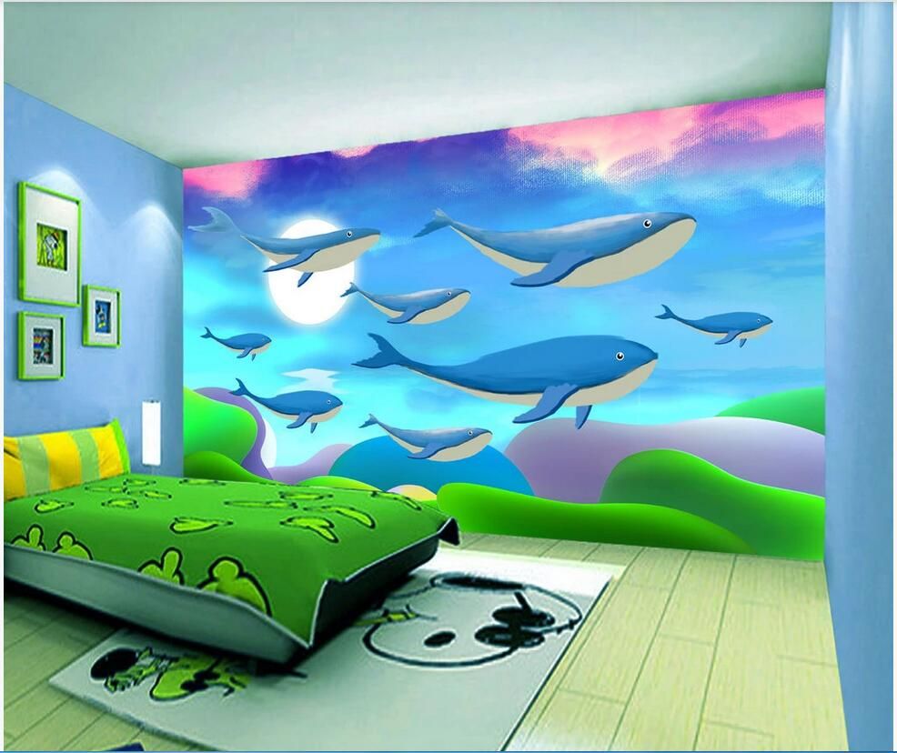 a pesar de Debilidad Mujer joven Papel Pintado De Fotos 3D En Una Pared Mural Personalizado Habitación De  Niños ANIME Dibujado A