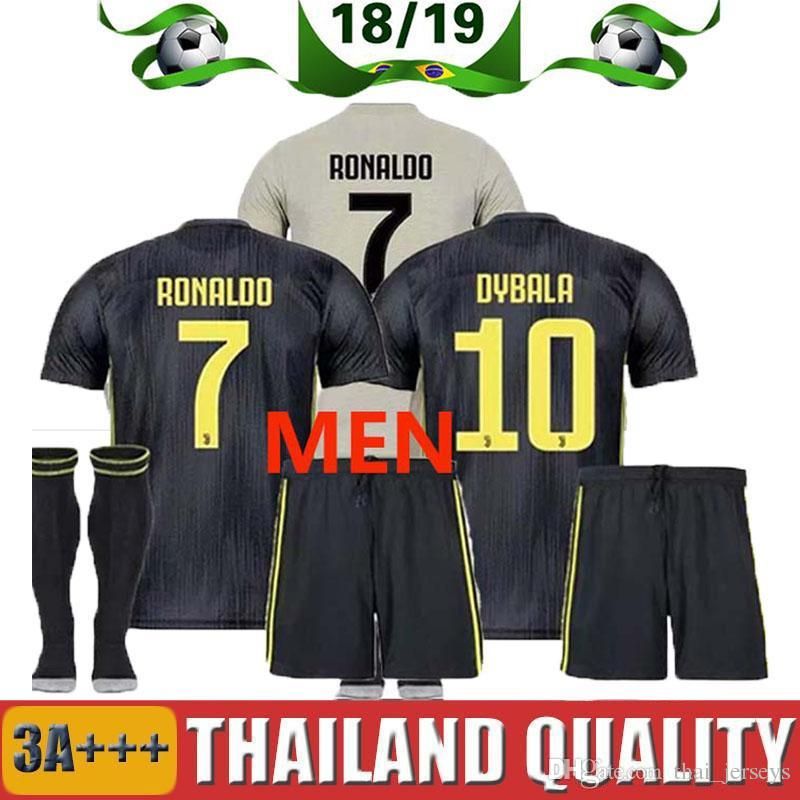 2019 Free Ship Champions League 2018 Adult Ronaldo Juventus Soccer Jersey Men Kit 18 19 Away Home 3rd Dybala Mandzukic Juve Costa Football Shirt From