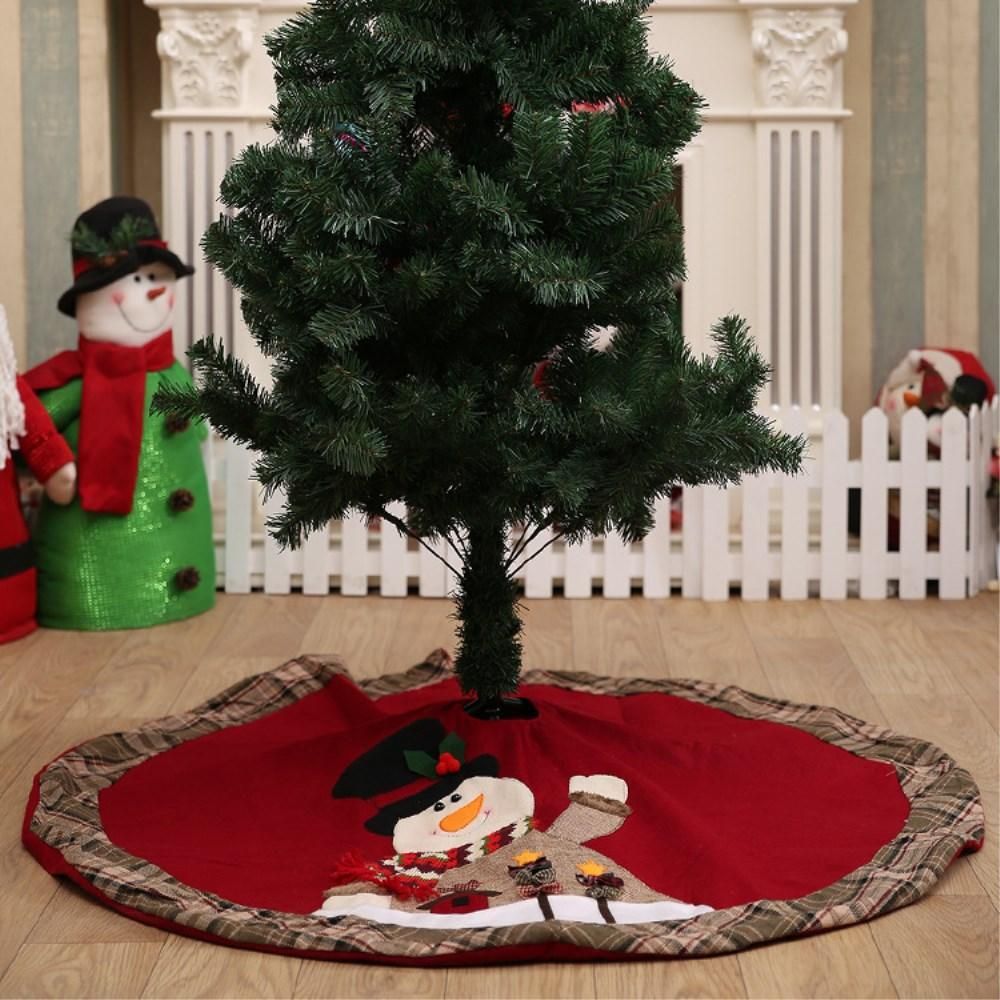 Christmas Tree Skirt Christmas Decorations Santa Snowman Home Party Decor
