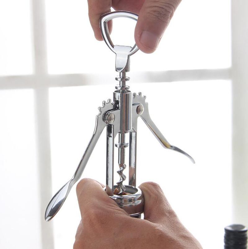 Stainless Steel Wine Bottle Opener Openers Handle Pressure Corkscrew