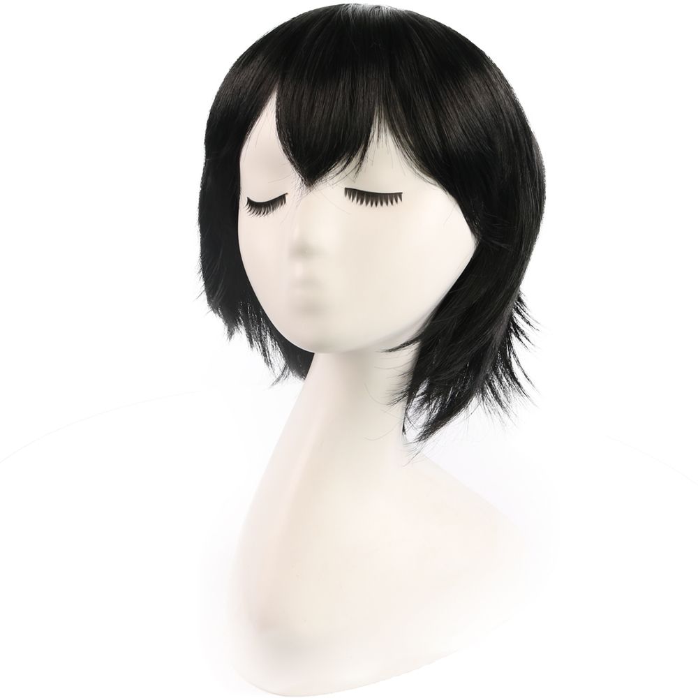 Christmas Black Anime Wigs Cosplay Colorful Short Curly Hair With