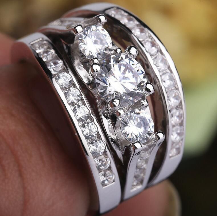 Satin Al Hizli Ucretsiz Nakliye Vintage Elmas Kombinasyon Halka Nisan Zirkon Yuzuk Kadinlar Evlilik Yildonumu Gunu Hediye Kaliteli Asla Fade Tl67 67 Dhgate Comda